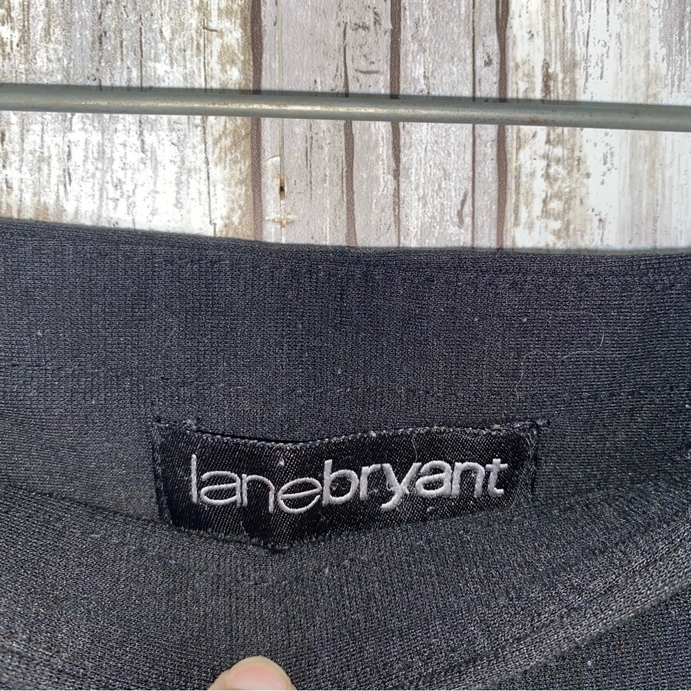 Lane Bryant Black Pull On Straight Leg Pants Petite - Picture 4 of 4